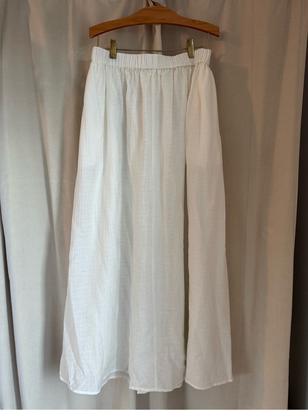 Ali Golden Like New Full Skirt, Linen Cotton XS/S white